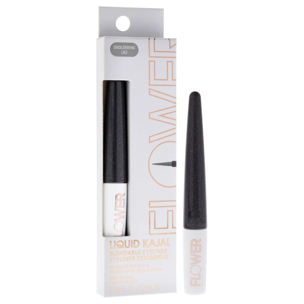 FLOWER Smoldering Liquid Kajal Eyeliner - Black